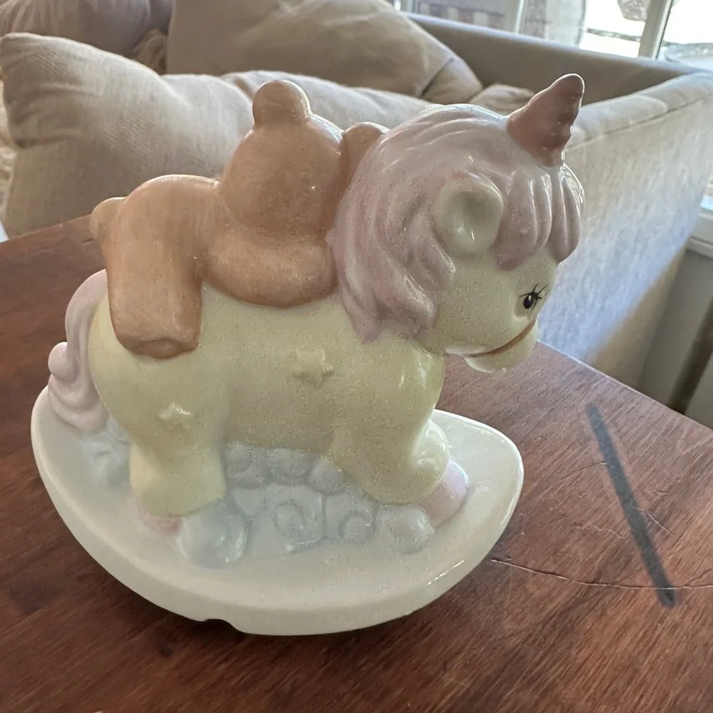 Enesco toddler baby room rocking horse night light with cord